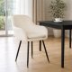 Modern Upholstered Velvet Dining Chair ModernHome, Cream
