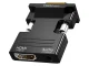 HDMI to VGA (D-Sub) Video and Audio Adapter, Black