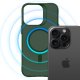 Чехол 3mk Smoke MagCase для iPhone 16 Pro Max – зелёный, полупрозрачный