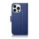 iCarer iPhone 14 Pro Max 2in1 Leather Wallet Case Anti-RFID, Blue