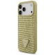 Guess iPhone 17 Pro Max Case Rhinestone Triangle Logo, Gold