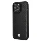 BMW iPhone 14 Pro Case Leather Diamond Pattern, Black