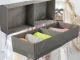 Large Underwear and Socks Drawer Organizer, 2 Compartments, Grey