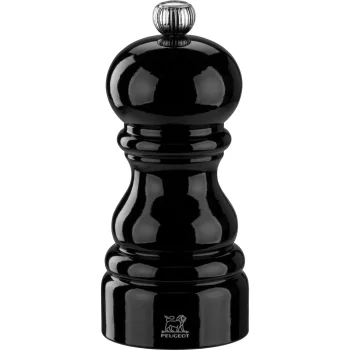 Peugeot Paris Salt Mill 12 cm, Beech Wood, Black Lacquered
