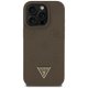 Guess Grained Hot Stamp Peony Triangle Logo MagSafe iPhone 16 Pro Max Case - Brown