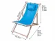 Folding Wooden Beach and Garden Deck Chair with Pillow, Blue