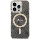 Guess iPhone 15 Pro Case IML 4G Gold Stripe, Black