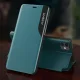 Folio Case for iPhone 13 Pro Max Hurtel Eco Leather View Case with Kickstand, Green