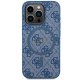 Apple iPhone 14 Pro Max 6.7\'\' Guess 4G Collection Leather Metal Logo MagSafe Case Cover, Blue