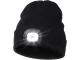 Winter/Autumn Beanie with Built-in LED Flashlight, USB Charging, 3 Modes, Black