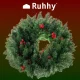 Ruhhy Christmas Door Wreath, 60 cm, Thick XXL