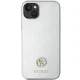 Guess iPhone 15 Plus Case 4G Strass Metal Logo, Silver