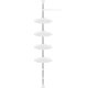 Adjustable Corner Shower Bathroom Shelf 230-292 cm, White