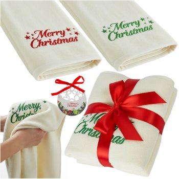 Ruhhy Christmas Towels Set of 2, Cotton Bathroom Decor, 50x100 cm, 26612