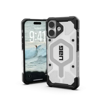 UAG Pathfinder Clear MagSafe Phone Case Cover iPhone 17 - White and Gray
