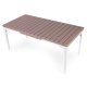 Extendable Garden Table 180-240 cm 12-Seater Steel HDPE MultiGarden, Beige