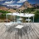 Foldable Garden Picnic Table with 4 Chairs