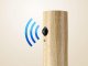 LED wall lamp with motion sensor, warm light, magnetic mount, light brown