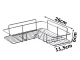 Corner Bathroom Shelf with Hooks, No Drilling, Black
