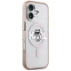 Karl Lagerfeld IML Choupette Sketch Logo MagSafe Case for iPhone 17, Pink