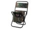 Folding fishing and camping chair with backrest and bag, camouflage