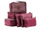 Travel Organizer Set for Suitcase, 6 pcs, Burgundy