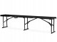 Plonos Black Folding Garden Outdoor Catering Furniture Set: Table 180 cm + 2 Benches