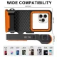 Tech-Protect IPX8 Pro Waterproof Phone Case, Orange/Black