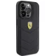 Ferrari iPhone 15 Pro Case Quilted Metal Logo, Black