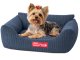 Soft Corduroy Dog Bed for Small Dogs and Cats with Non-Slip Bottom, Size S, Blue