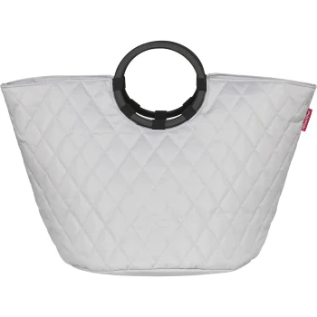 Reisenthel Loophome S Laundry Basket, 42 x 40 x 42 cm, Rhombus Light Grey