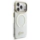 Guess IML Glitters Script Strap MagSafe Phone Case Cover iPhone 17 Pro - Clear