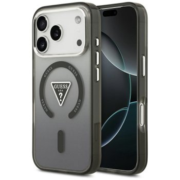 Guess IML Gradient Triangle Logo MagSafe Case for iPhone 17 Pro, Black