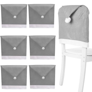 Santa hat chair covers Christmas x6