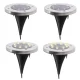 Solar Ground Lights 8 LED, Cold White (4-Pack)