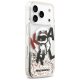 Karl Lagerfeld Liquid Glitter Choupette Logo MagSafe Phone Case Cover iPhone 17 Pro - Clear