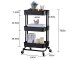 3-Tier Rolling Utility Cart Metal Storage Organizer, Black
