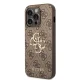 Guess 4G Big Metal Logo Case for iPhone 15 Pro Max, Brown