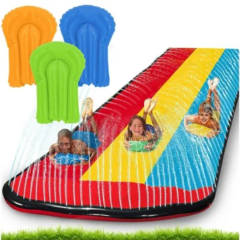 Gotel Triple Water Slide with Fountain and Boards, 480 cm