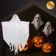 Ruhhy 00025957 Halloween Decoration - 3 Hanging Ghosts, 75 cm, White