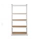 Humberg 4844 Metal Storage Shelving Unit, 180 x 90 x 30 cm, White