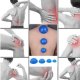4FIZJO Acupuncture Vacuum Massage Cupping Bubbles Jars Cups, 4 pcs., Blue
