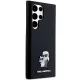 Karl Lagerfeld Samsung Galaxy S24 Ultra Case Silicone Karl&Choupette Metal Pin, Black