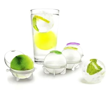 Ice Ball Mold Set 4 Pcs, 35 mm, Transparent