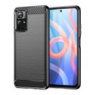 Xiaomi Poco M4 Pro 5G Carbon Flexible Cover TPU Case, Black