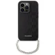 Karl Lagerfeld iPhone 14 Pro Case Saffiano Monogram Chain, Black
