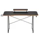 NanoRS RS170 Gaming Desk with Monitor Shelf, Black