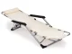 MultiGarden 2-in-1 Folding Garden Lounger Chair, Beige