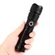 Tactical LED flashlight with CREE, zoom, rechargeable, black