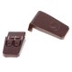 Child Safety Corner Lock for Cabinets and Drawers, Brown